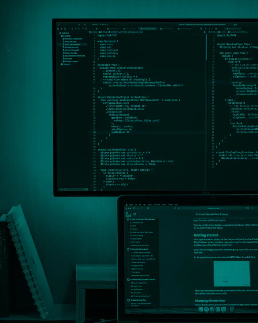 Native mobile app source code open across editor and preview