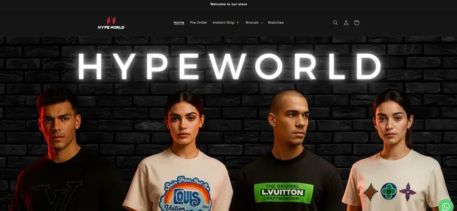 HypeWorld — Streetwear storefront