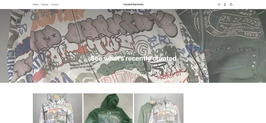 Curated Garments — Streetwear storefront