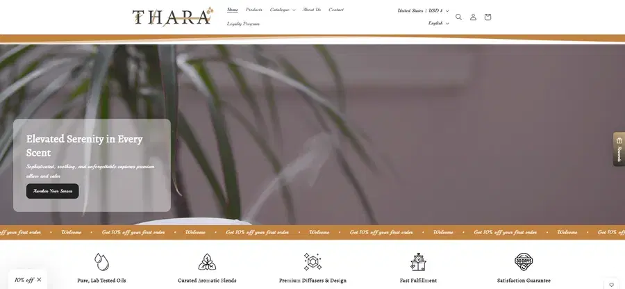 Thara — Fragrance storefront