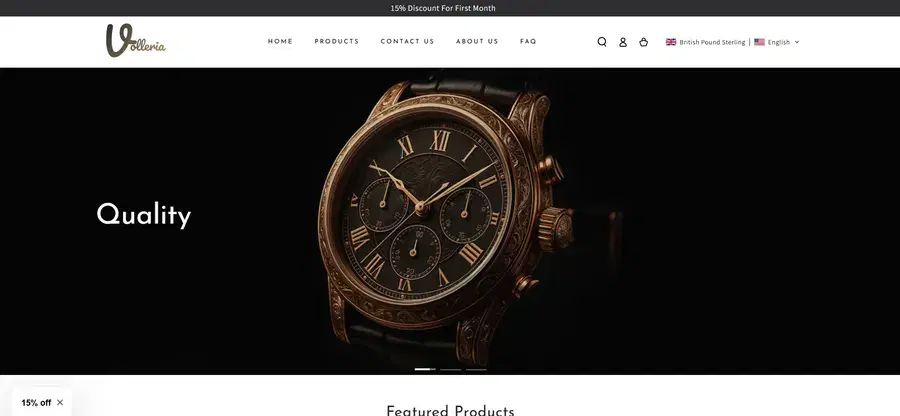 Volleria — Watches storefront