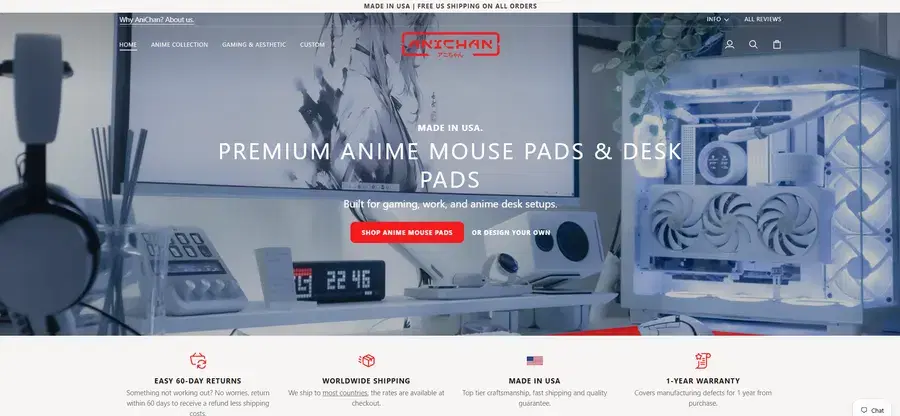 Anichan — Anime Gaming Gear storefront