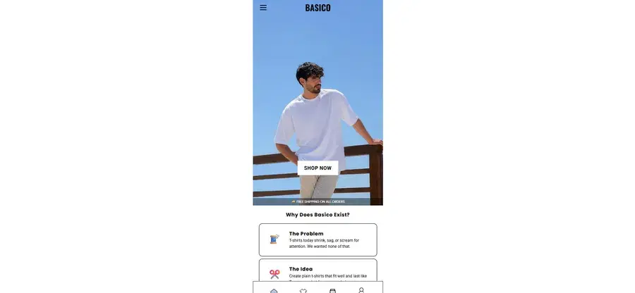 Basico — Menswear storefront