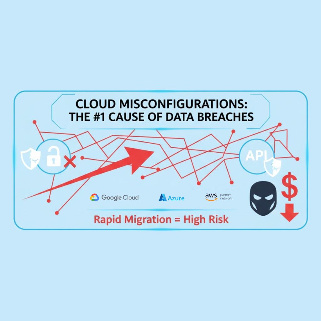 What is cloud misconfiguration in AWS Azure Google Cloud