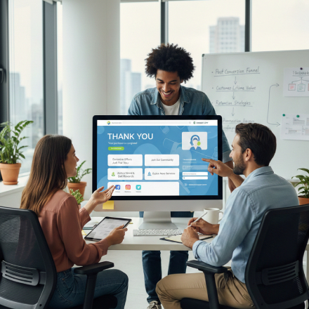 Thank You Page Design Services for Post-Conversion Engagement, Customer Retention, and Repeat Actions