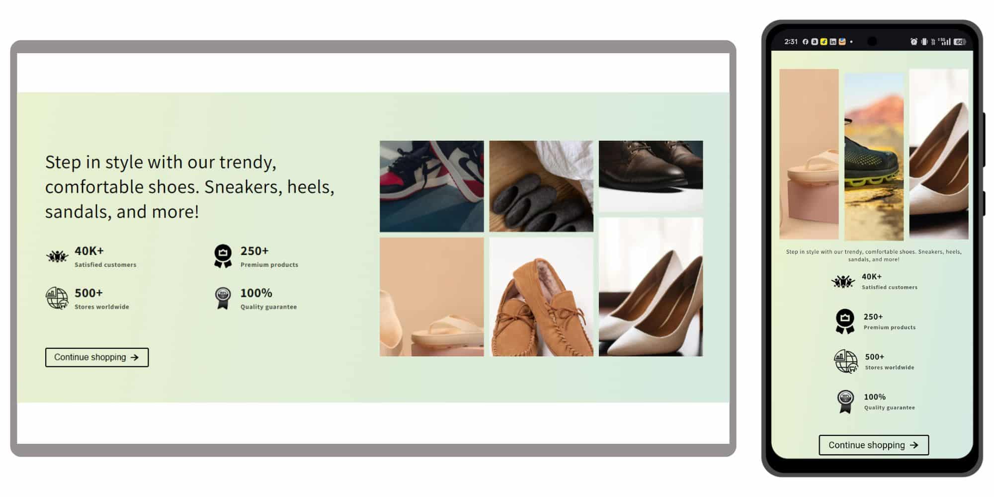 Text and Scroll Image