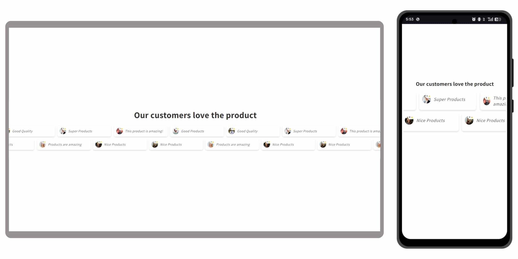 Customer Testimonials preview