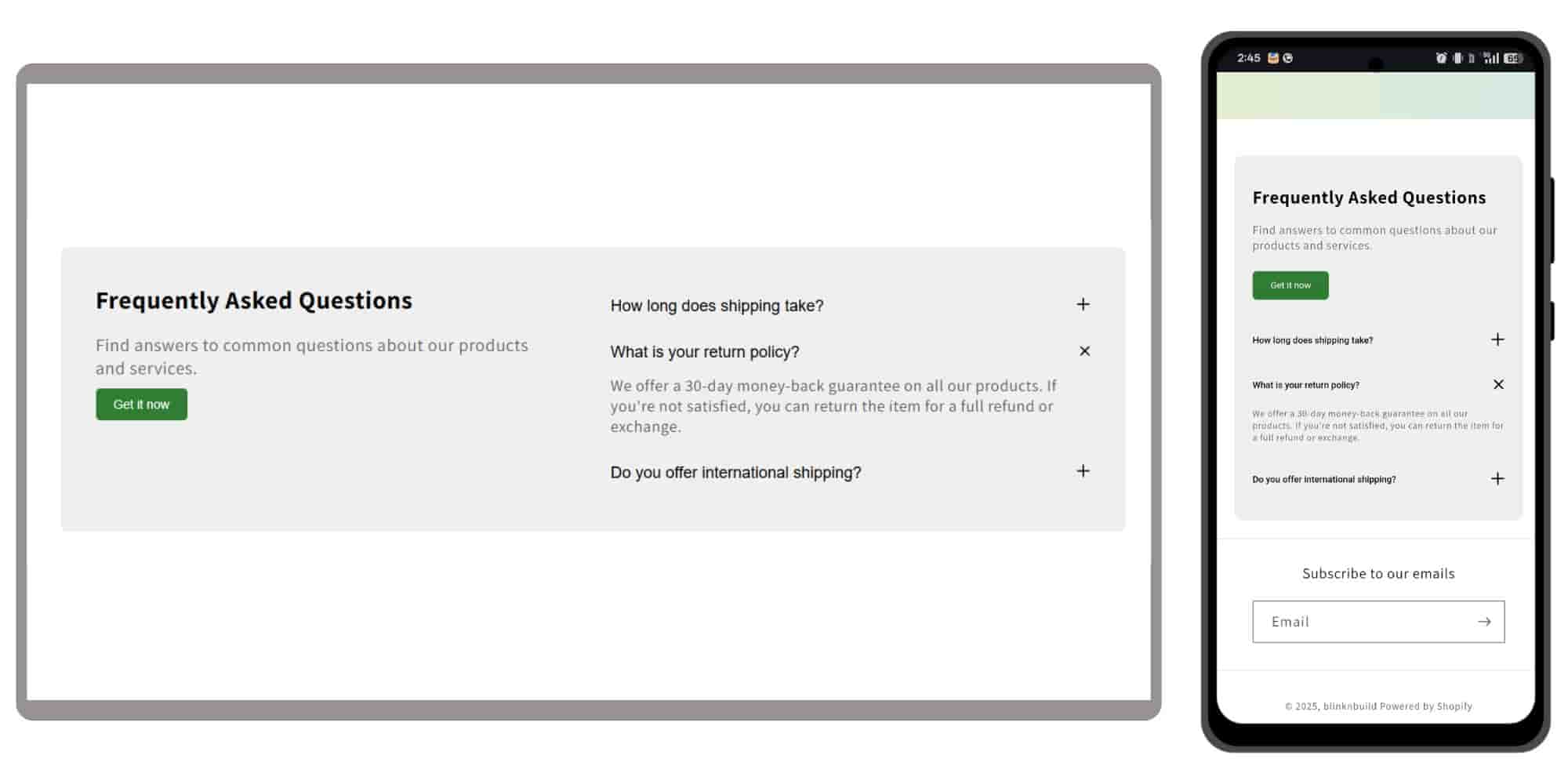 FAQ's preview