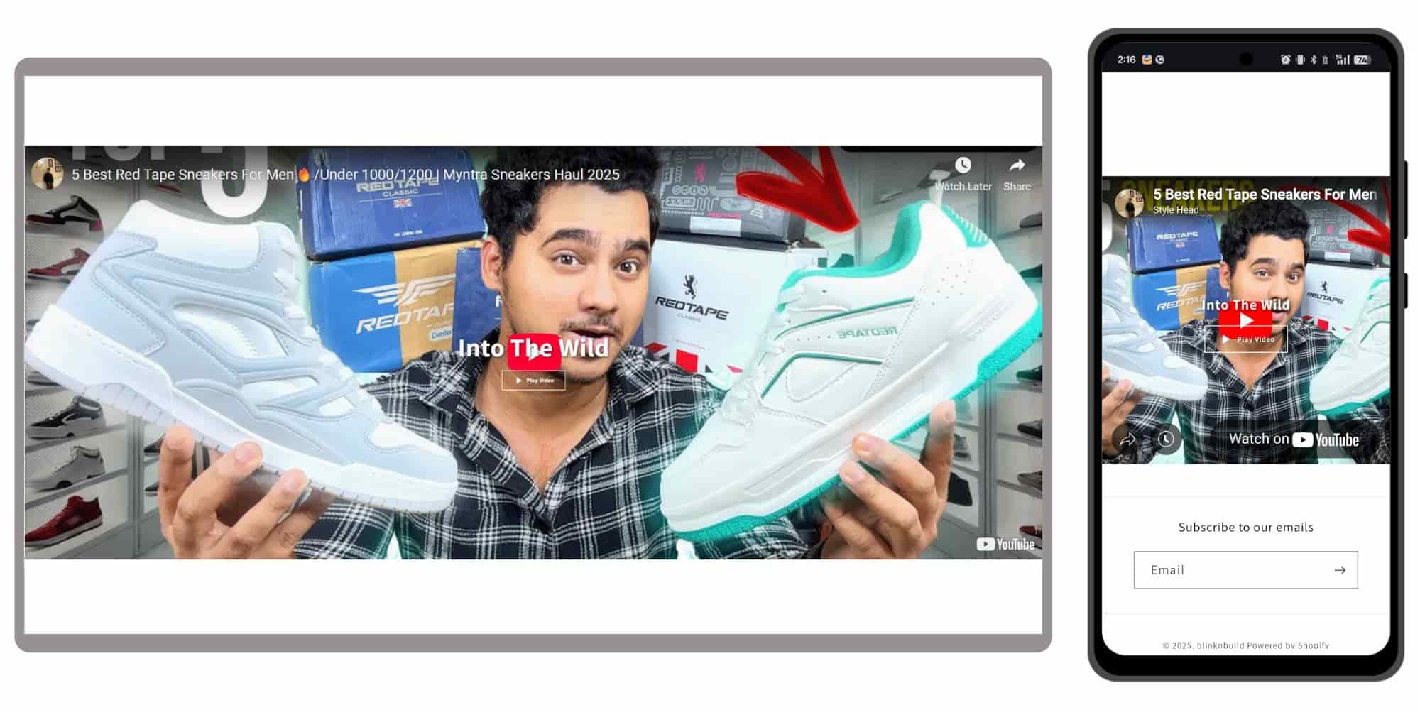 Video Section preview